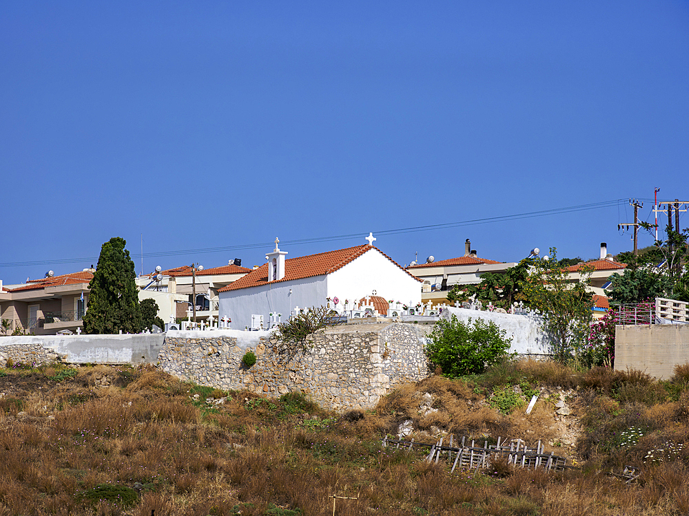 Old church and cemetery, Sitia, Lasithi Region, Crete, Greek Islands, Greece, Europe