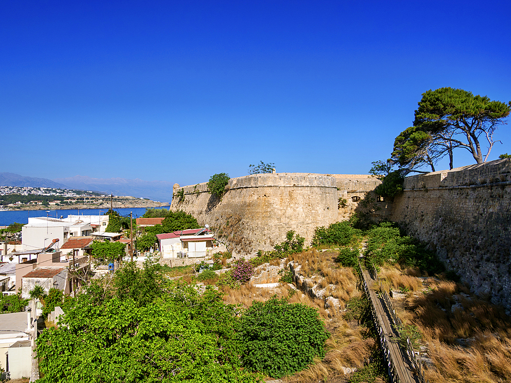 Venetian Fortezza Castle, City of Rethymno, Rethymno Region, Crete, Greek Islands, Greece, Europe