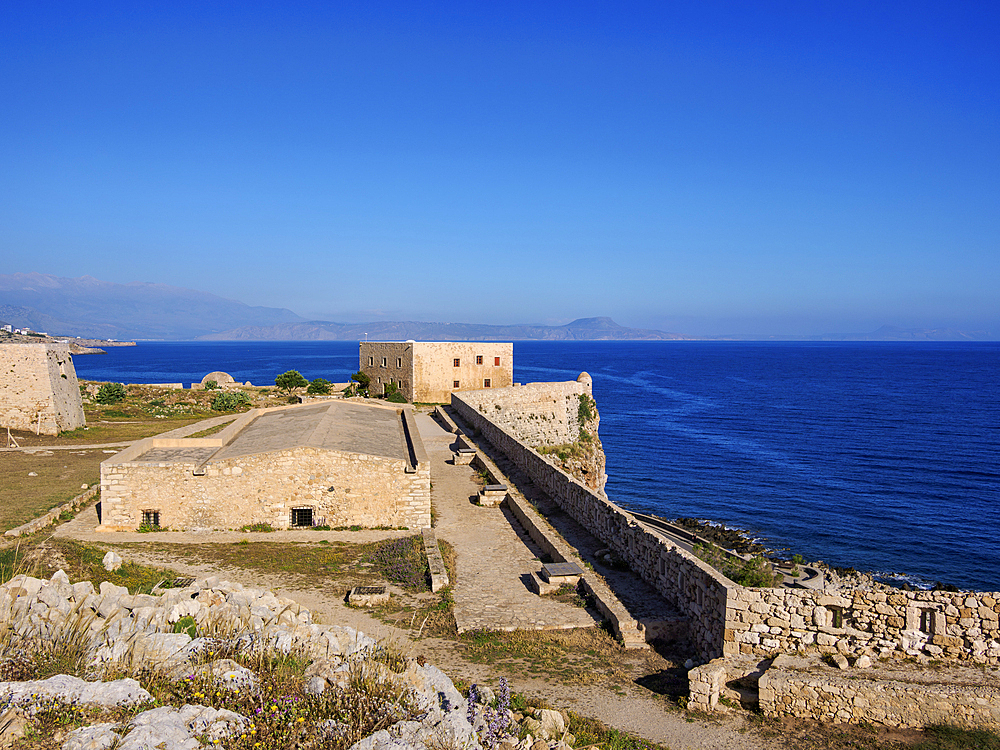 Venetian Fortezza Castle, City of Rethymno, Rethymno Region, Crete, Greek Islands, Greece, Europe