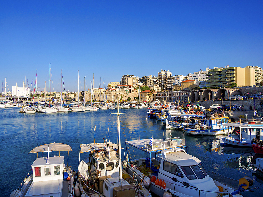 Old Venetian Port, City of Heraklion, Crete, Greek Islands, Greece, Europe