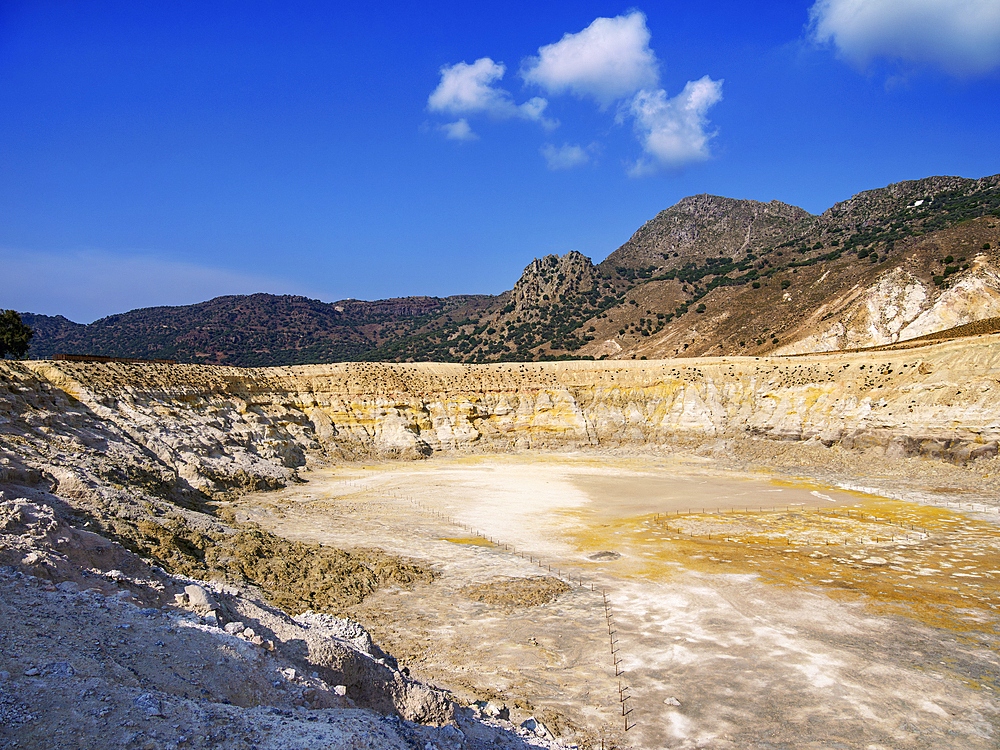 Stefanos Volcano Crater, Nisyros Island, Dodecanese, Greek Islands, Greece, Europe