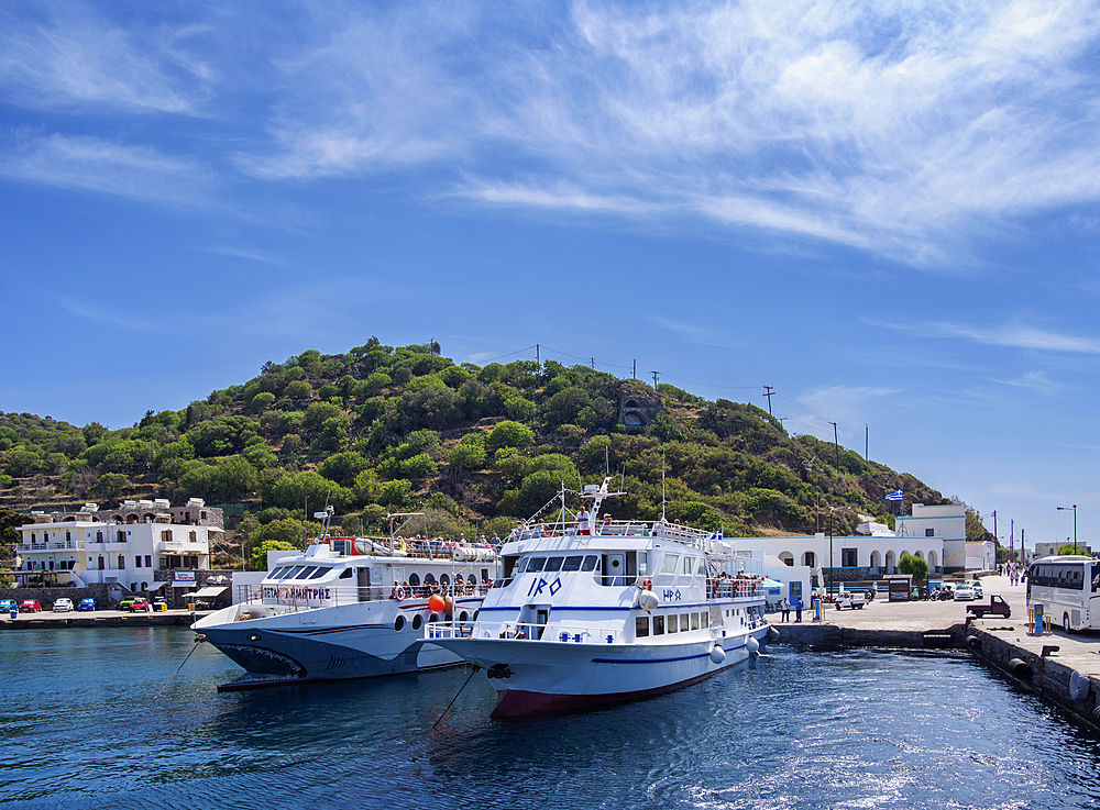 Port in Mandraki, Nisyros Island, Dodecanese, Greek Islands, Greece, Europe