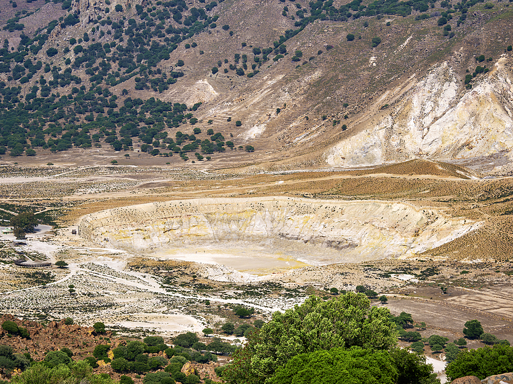 Stefanos Volcano Crater, Nisyros Island, Dodecanese, Greek Islands, Greece, Europe