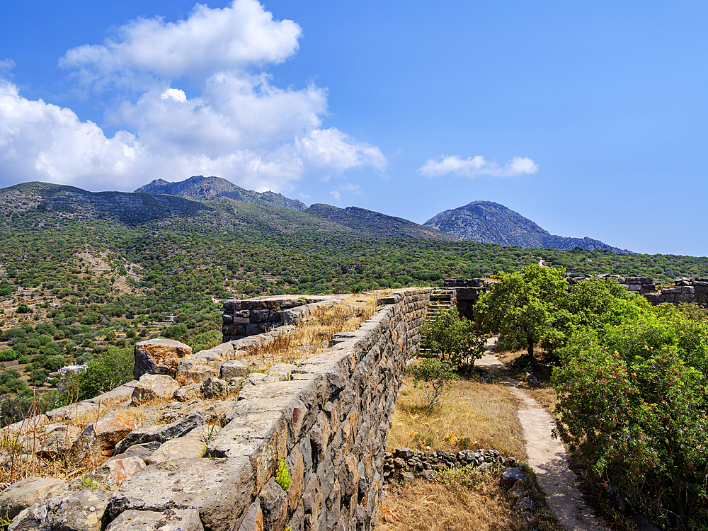 Paleokastro, Old Castle Ruins, Ancient Porphyris, Mandraki, Nisyros Island, Dodecanese, Greek Islands, Greece, Europe