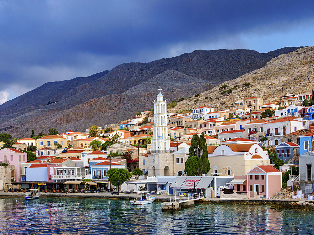 Chalki Village, Emporio, Halki Island, Dodecanese, Greek Islands, Greece, Europe