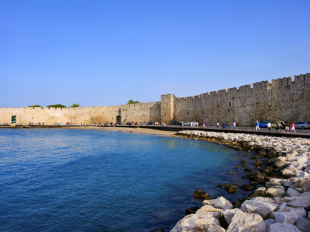 Kolona Harbour, Medieval Old Town, Rhodes City, Rhodes Island, Dodecanese, Greek Islands, Greece, Europe