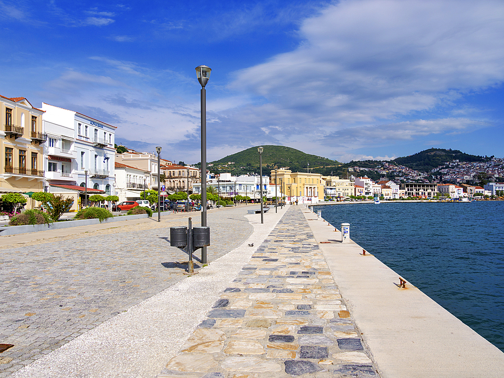 Promenade of Samos Town, Samos Island, North Aegean, Greek Islands, Greece, Europe