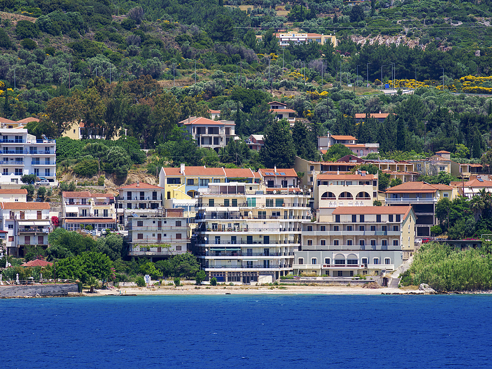 Waterfront of Samos Town, Samos Island, North Aegean, Greek Islands, Greece, Europe