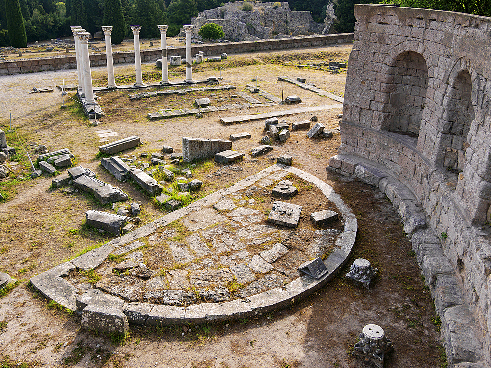 Ruins of ancient Asclepieion, Kos Island, Dodecanese, Greek Islands, Greece, Europe