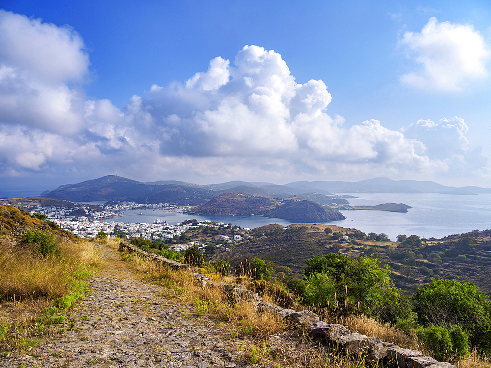 Old Way from Skala Port to Patmos Chora, Patmos Island, Dodecanese, Greek Islands, Greece, Europe