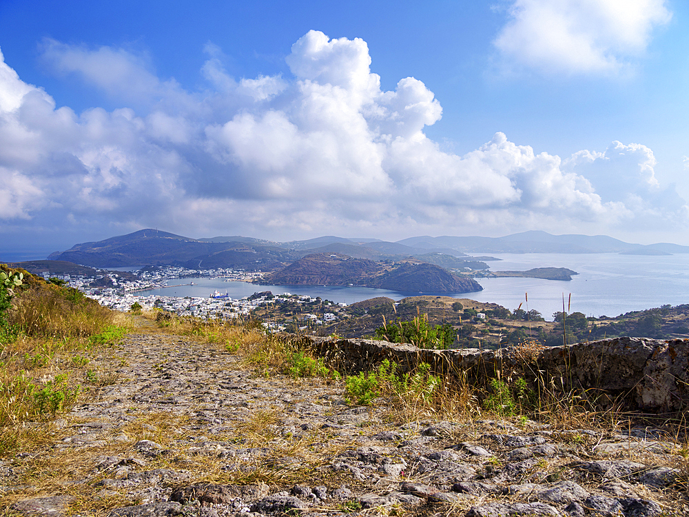 Old Way from Skala Port to Patmos Chora, Patmos Island, Dodecanese, Greek Islands, Greece, Europe