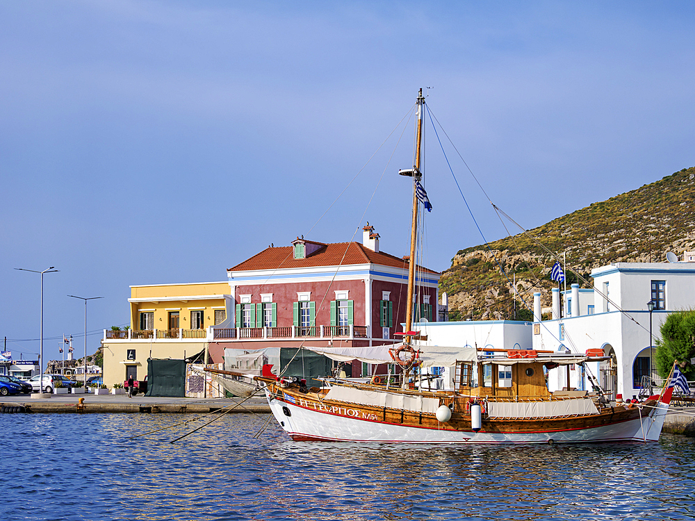 Port in Agia Marina, Leros Island, Dodecanese, Greek Islands, Greece, Europe