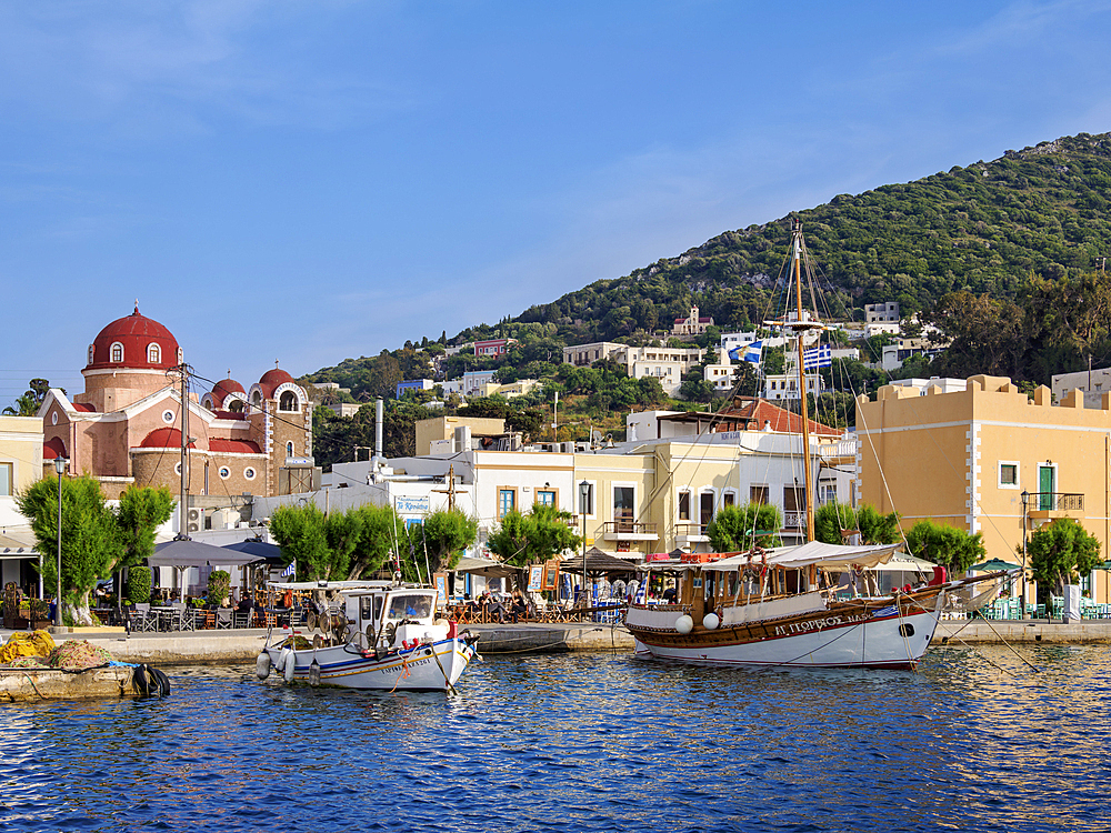 Port in Agia Marina, Leros Island, Dodecanese, Greek Islands, Greece, Europe