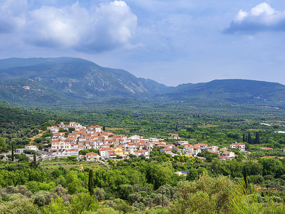 View towards Mili, Samos Island, North Aegean, Greek Islands, Greece, Europe