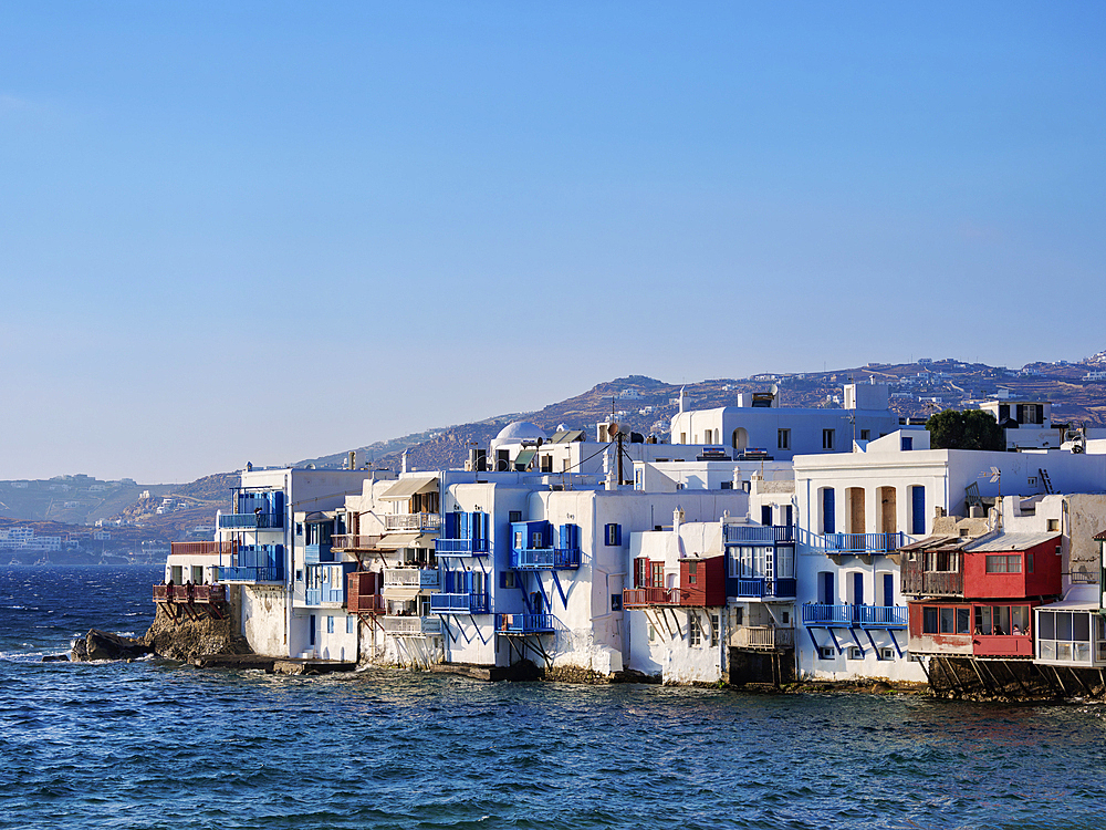 Little Venice, Chora, Mykonos Town, Mykonos Island, Cyclades, Greek Islands, Greece, Europe