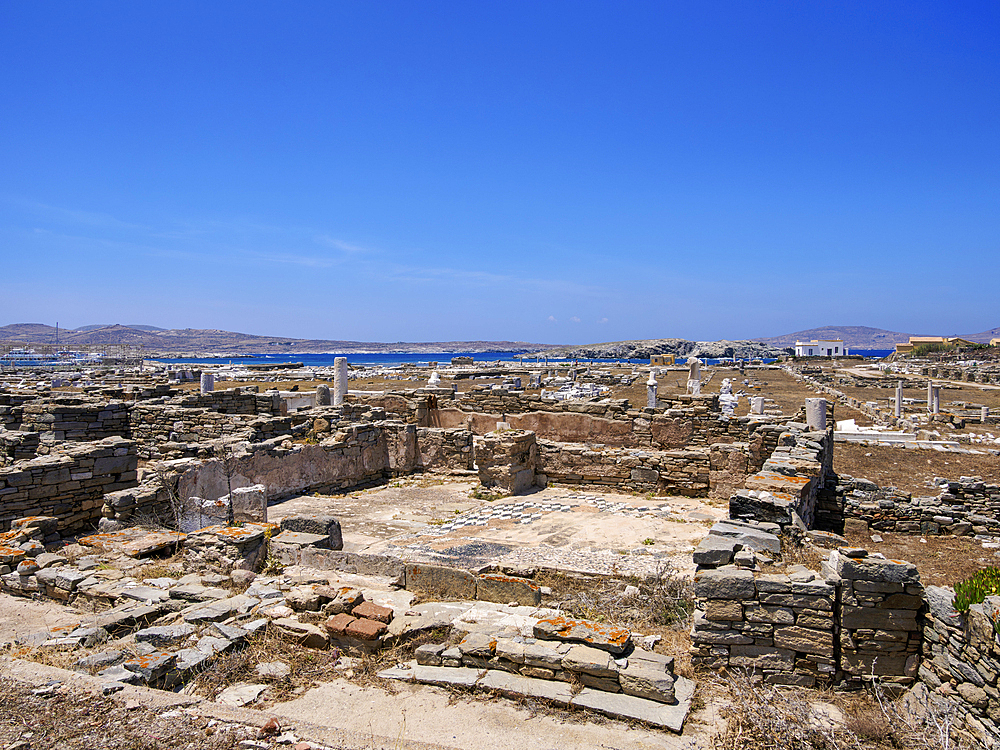 Delos Archaeological Site, UNESCO World Heritage Site, Delos Island, Cyclades, Greek Islands, Greece, Europe