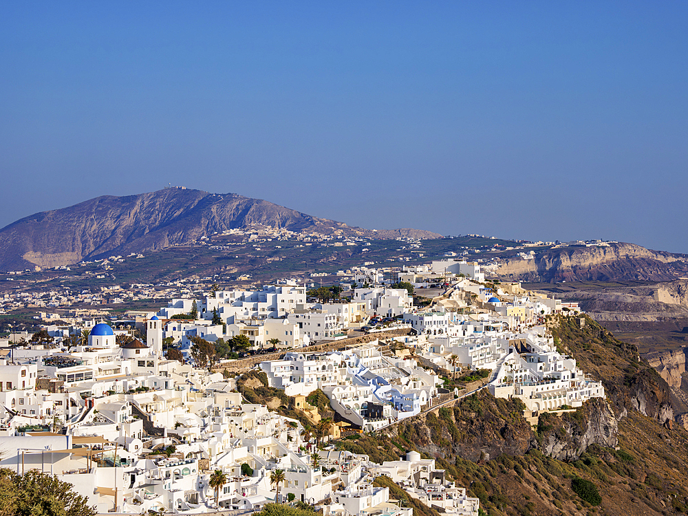 Cityscape of Fira, Santorini (Thira) Island, Cyclades, Greek Islands, Greece, Europe