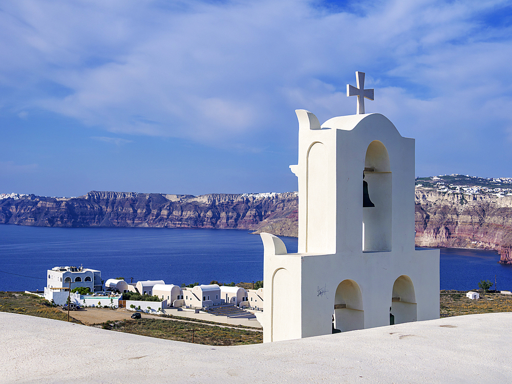 Virgin Mary Flevariotissa Church, Venetian Castle, Akrotiri Village, Santorini (Thira) Island, Cyclades, Greek Islands, Greece, Europe