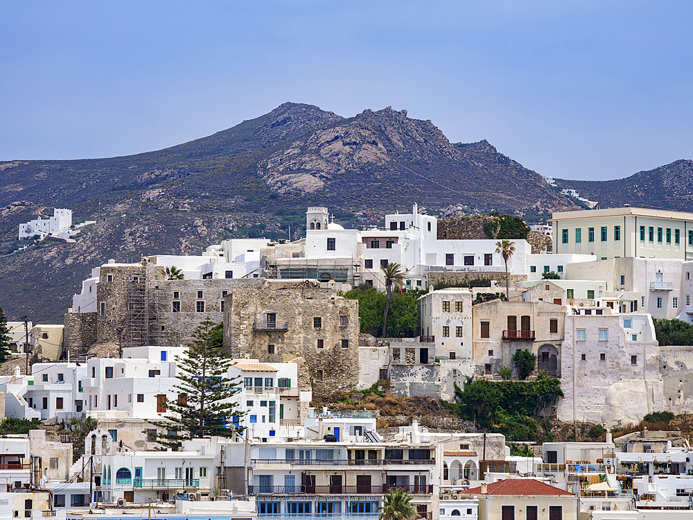 Chora Castle, Naxos City, Naxos Island, Cyclades, Greek Islands, Greece, Europe