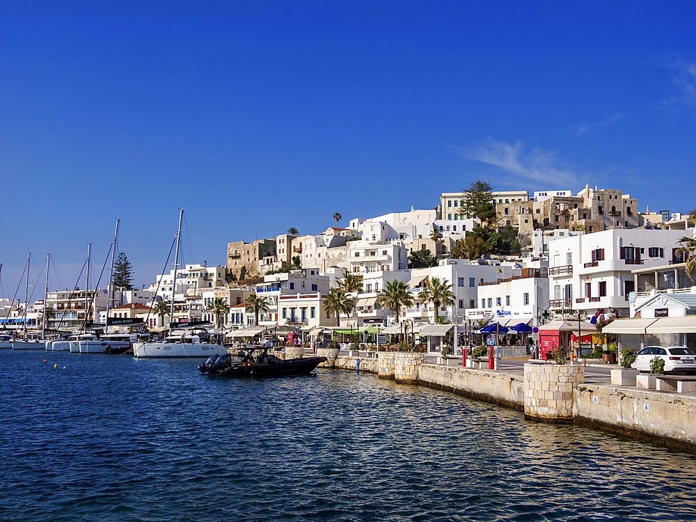 Chora Waterfront, Naxos City, Naxos Island, Cyclades, Greek Islands, Greece, Europe