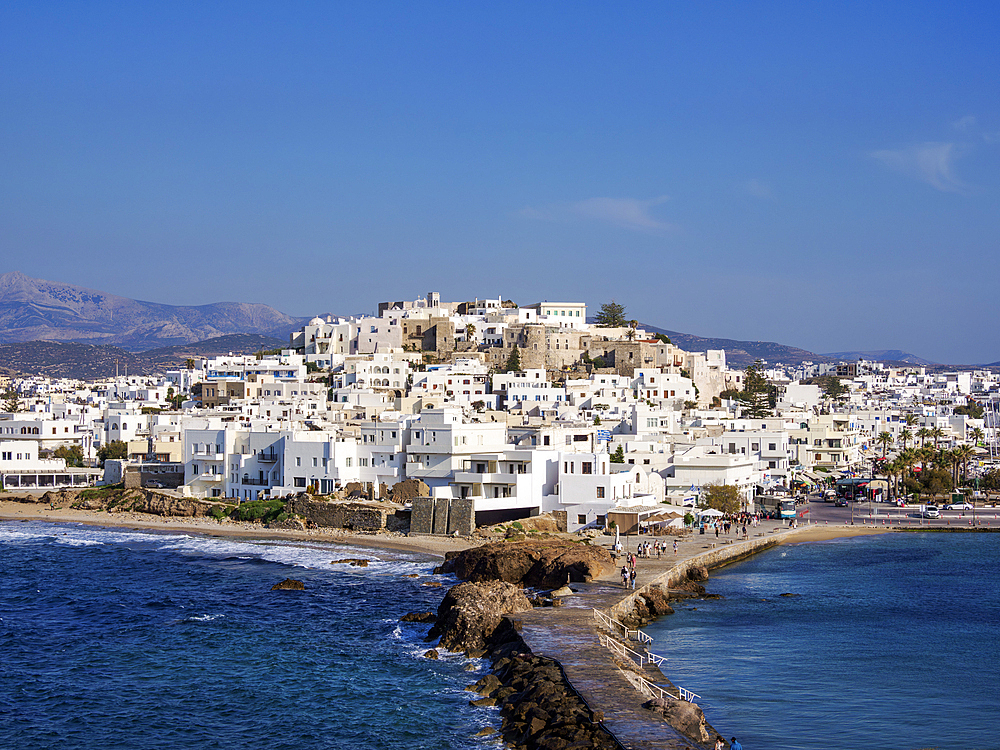 Cityscape of Chora, Naxos City, Naxos Island, Cyclades, Greek Islands, Greece, Europe