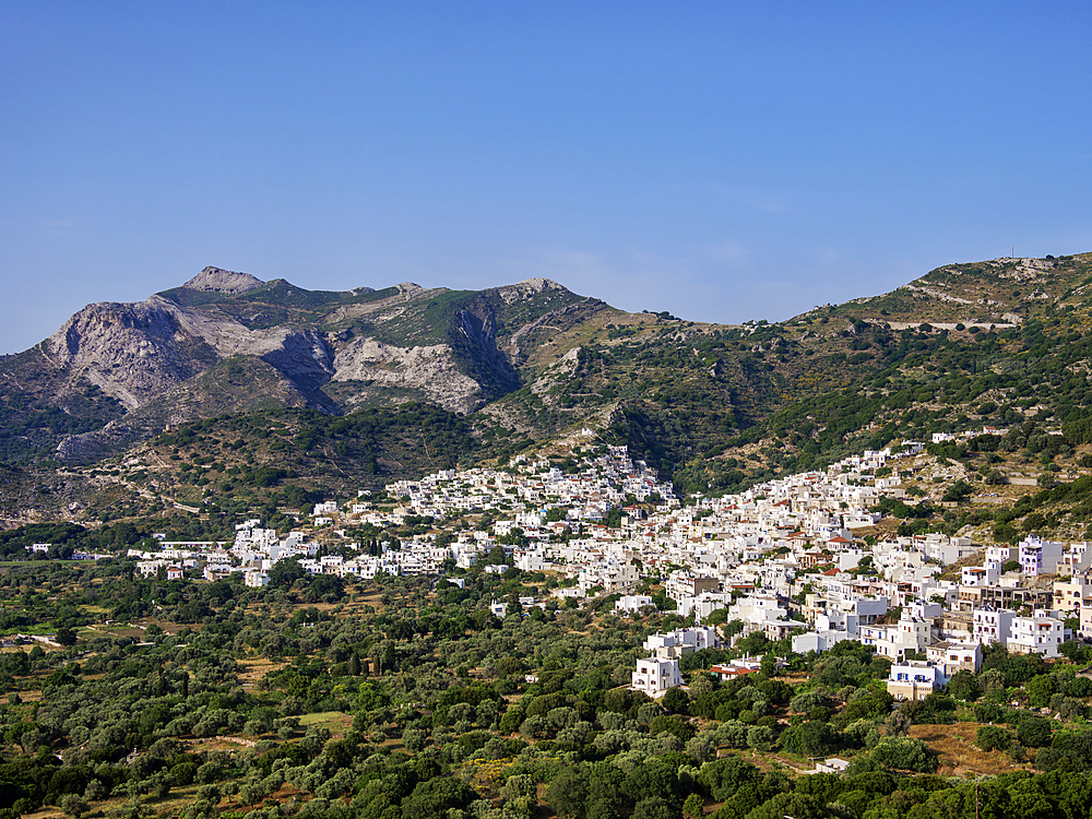 View towards Filoti Village, Naxos Island, Cyclades, Greek Islands, Greece, Europe