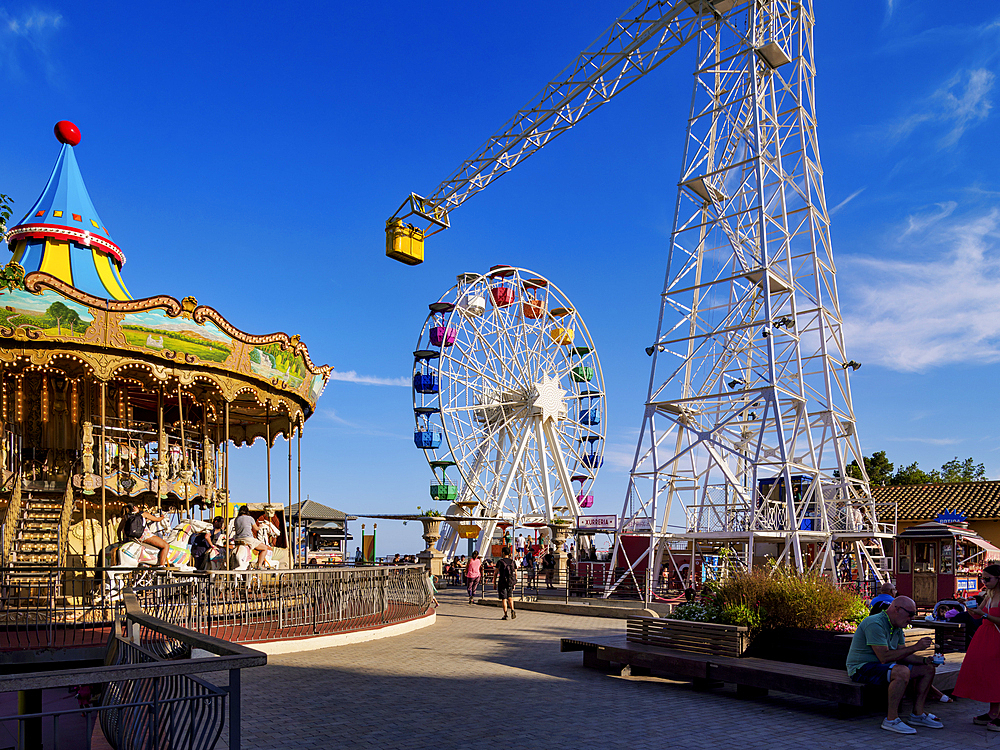 Tibidabo Amusement Park, Mount Tibidabo, Barcelona, Catalonia, Spain, Europe