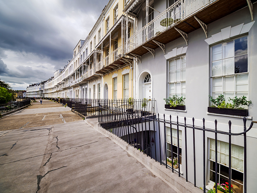 Architecture of Royal York Crescent, Bristol, England, United Kingdom, Europe