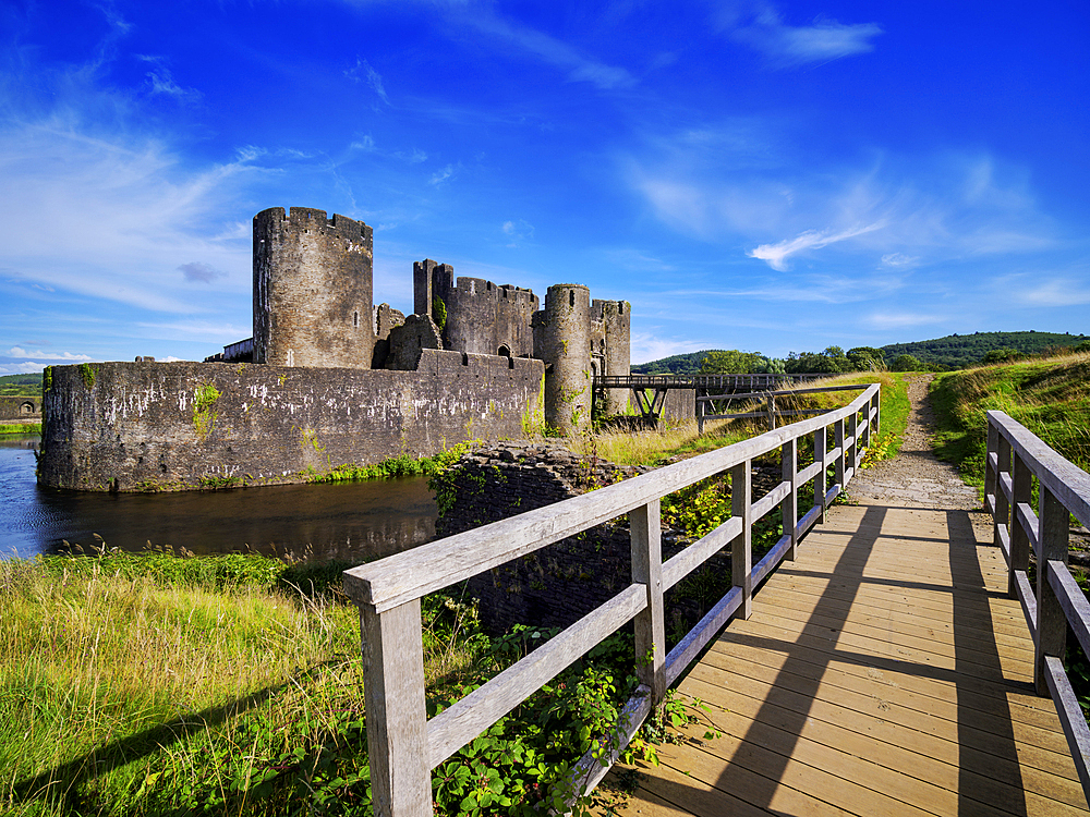 Caerphilly Castle, Caerphilly, Gwent, Wales, United Kingdom, Europe