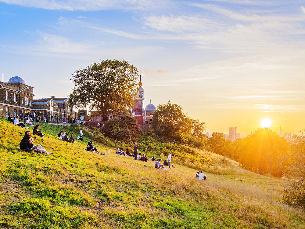 Royal Observatory at sunset, UNESCO World Heritage Site, Greenwich, London, England, United Kingdom, Europe