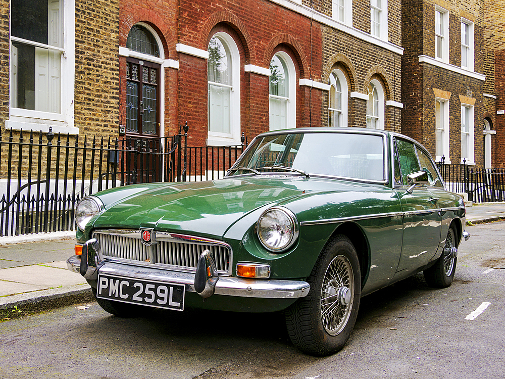 Vintage MG car, Greenwich, London, England, United Kingdom, Europe