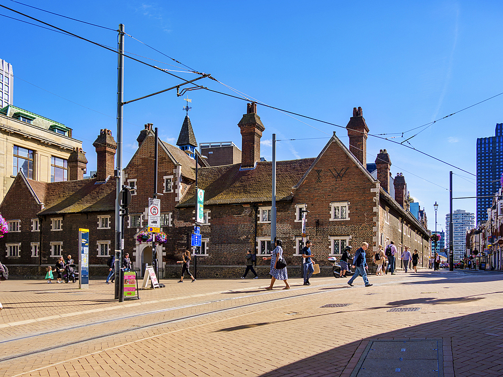 Whitgift Hospital almshouses in the centre of Croydon, South London, England, United Kingdom, Europe