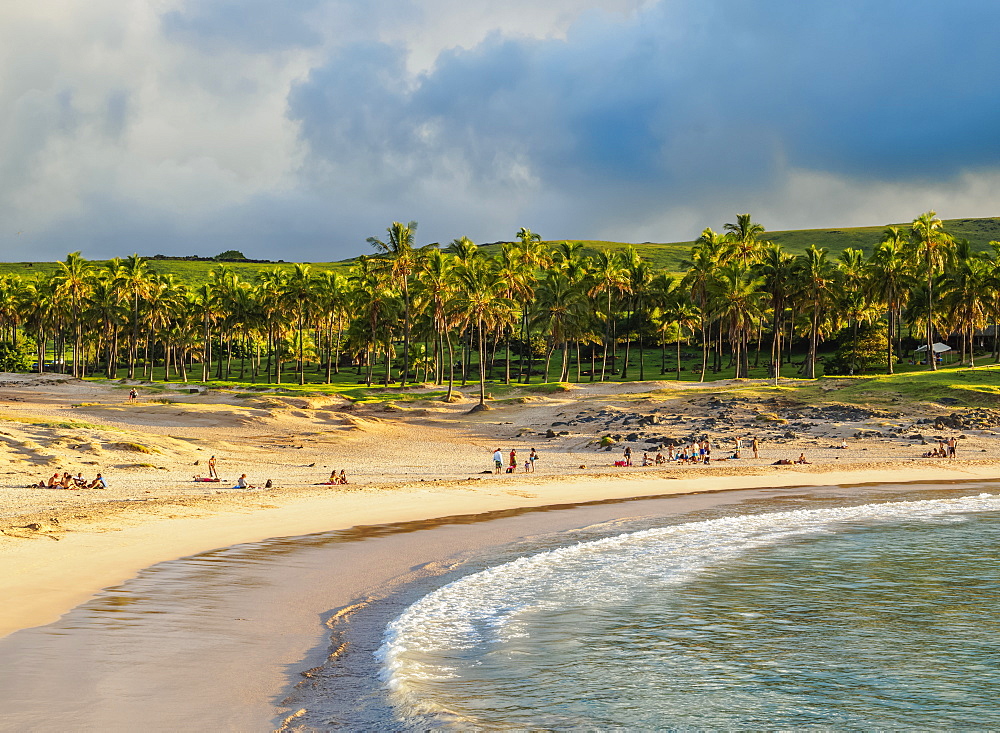 Anakena Beach, Easter Island, Chile, South America