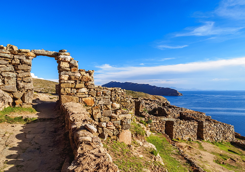 Chinkana Ruins, Island of the Sun, Titicaca Lake, La Paz Department, Bolivia, South America