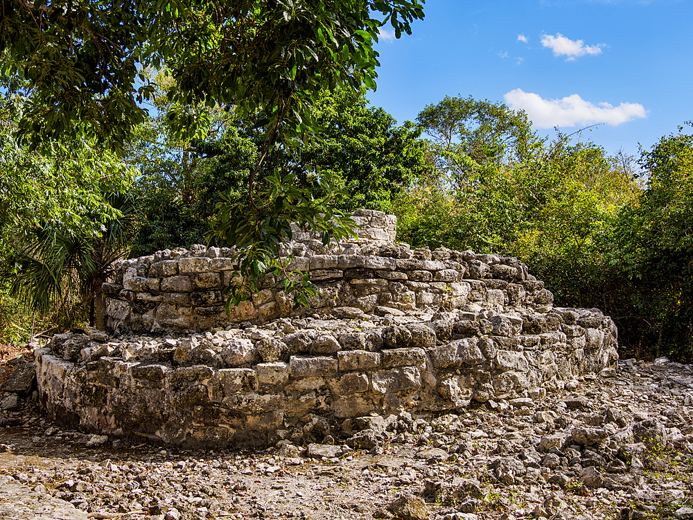 Pet Nah Altar, San Gervasio Archaeological Site, Cozumel Island, Quintana Roo State, Mexico