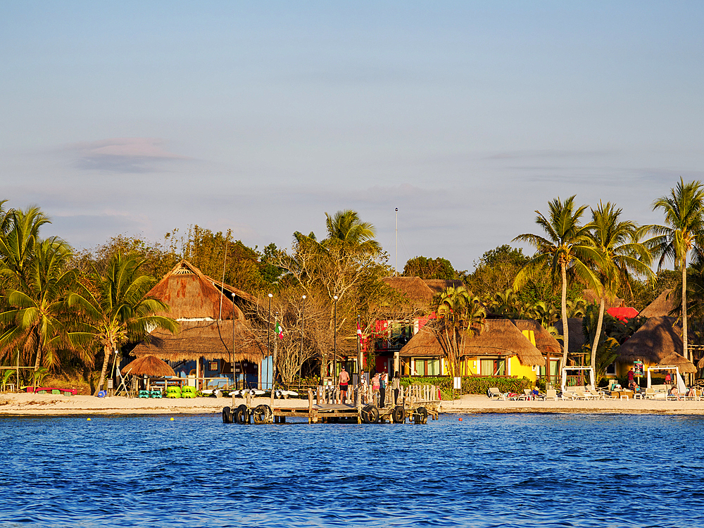 West Coast at sunset, Cozumel Island, Quintana Roo State, Mexico