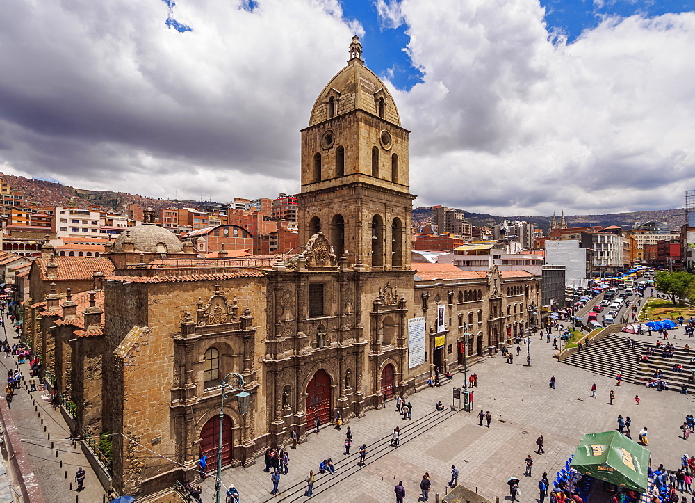 Basilica of San Francisco, elevated view, La Paz, Bolivia, South America