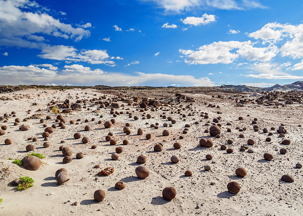 Cancha de bochas (Bowls Pitch) Formation, Ischigualasto Provincial Park, UNESCO World Heritage Site, San Juan Province, Argentina, South America