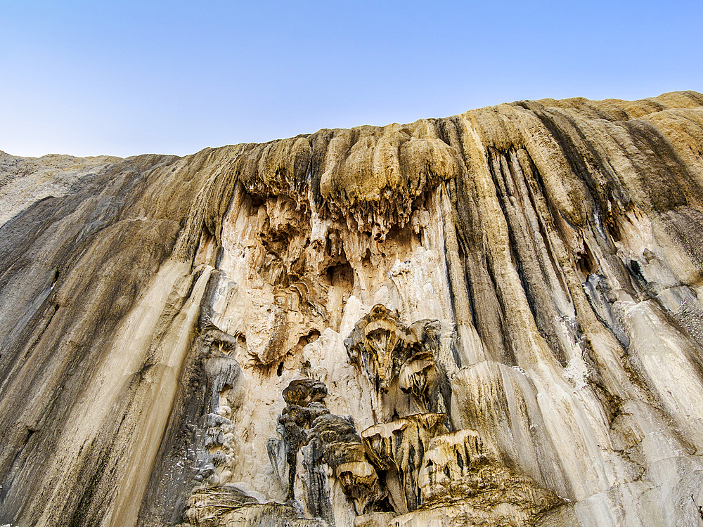 Petrified Waterfall at dusk, Hierve el Agua, San Lorenzo Albarradas, Oaxaca State, Mexico