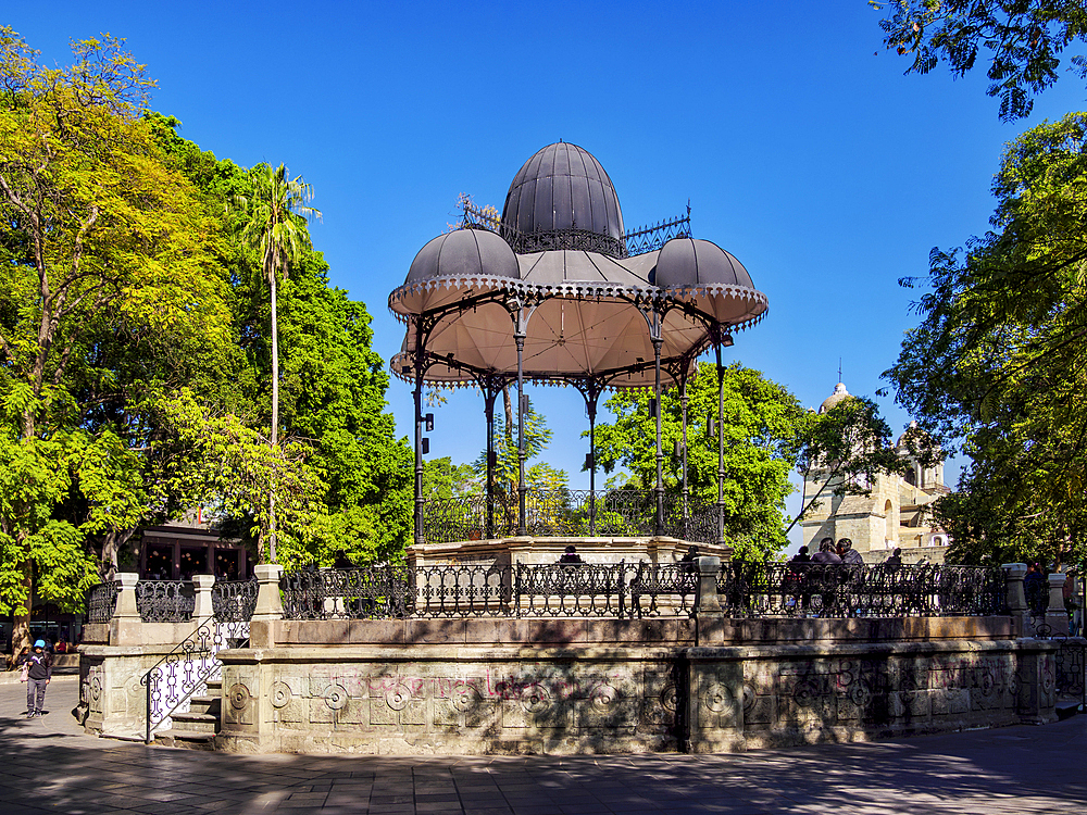 Bandstand at Zocalo or Constitution Square, Oaxaca de Juarez, Oaxaca State, Mexico