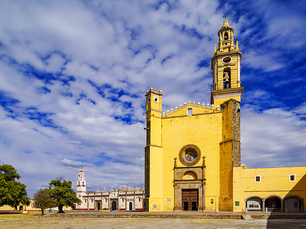 San Gabriel Franciscan Convent, main church, Cholula, Puebla State, Mexico