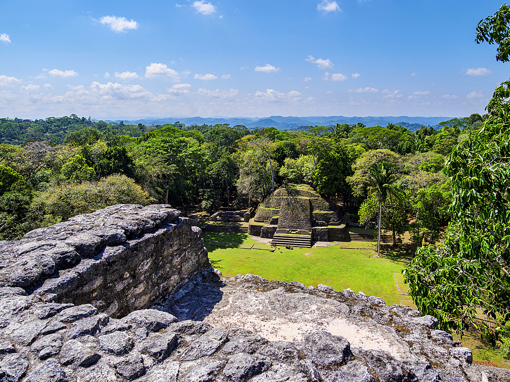 Plaza B, view from Caana, Caracol Archaeological Site, Cayo District, Belize