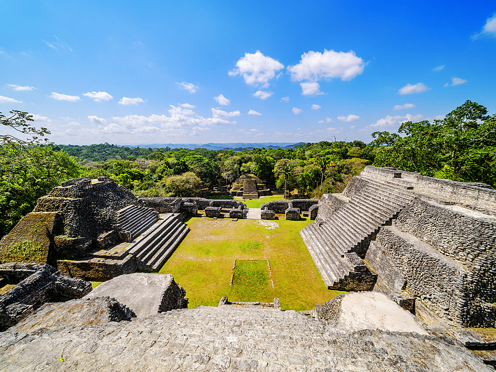 Temples at the top of Caana, Caracol Archaeological Site, Cayo District, Belize