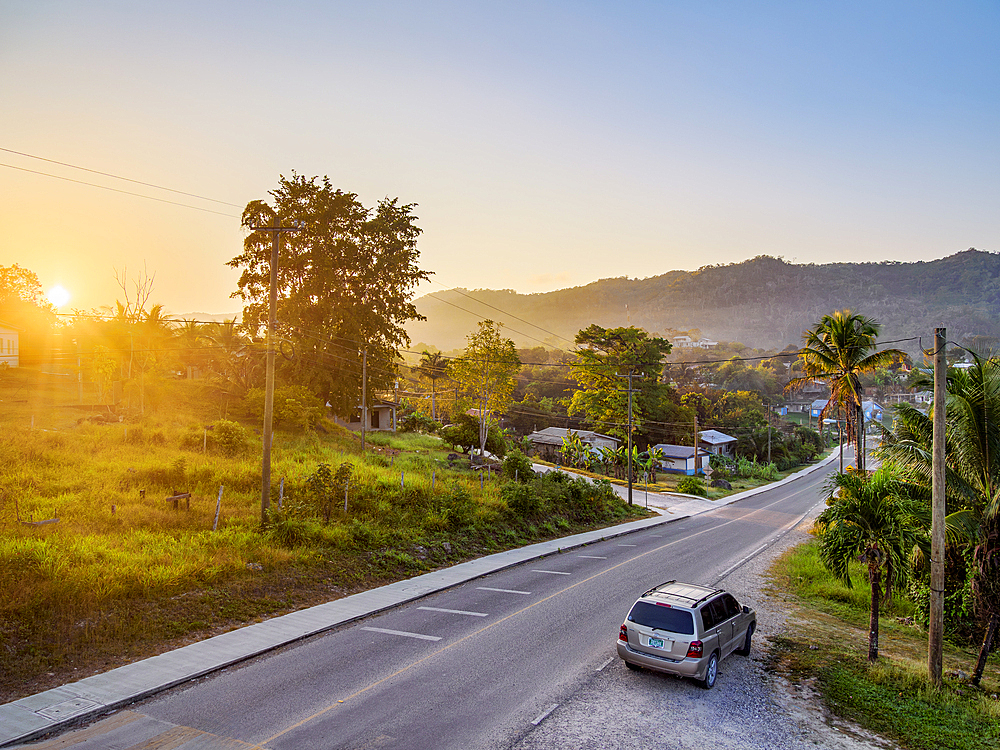 San Antonio Village at sunrise, Cayo District, Belize