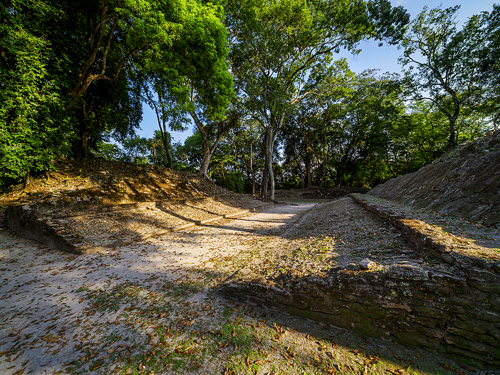 Ball Court at Cahal Pech Archaeological Reserve, San Ignacio, Cayo District, Belize