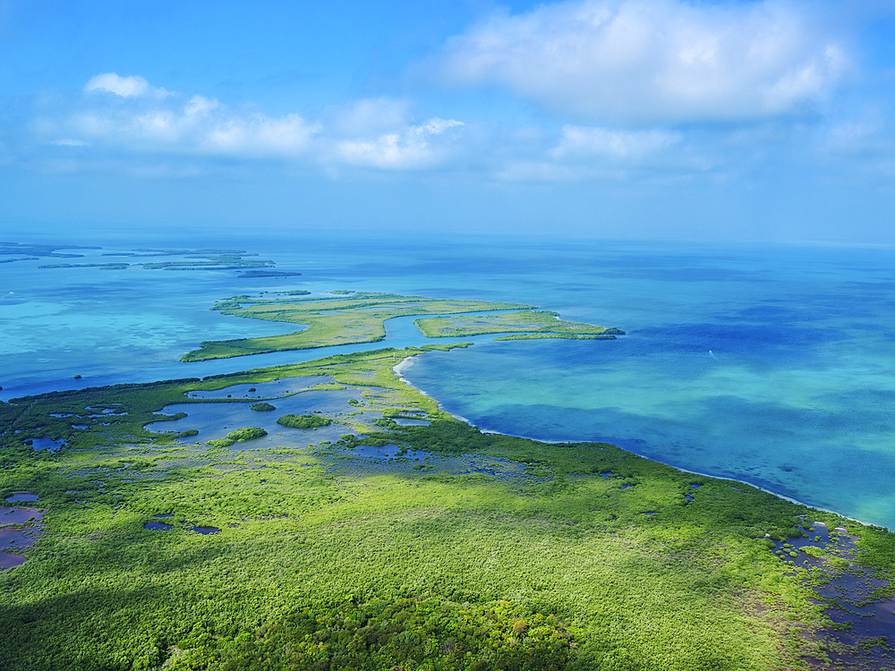 Ambergris Caye, aerial view, Belize District, Belize