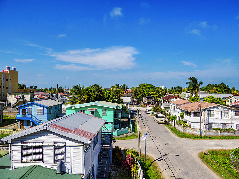 Belize City, elevated viw, Belize District, Belize