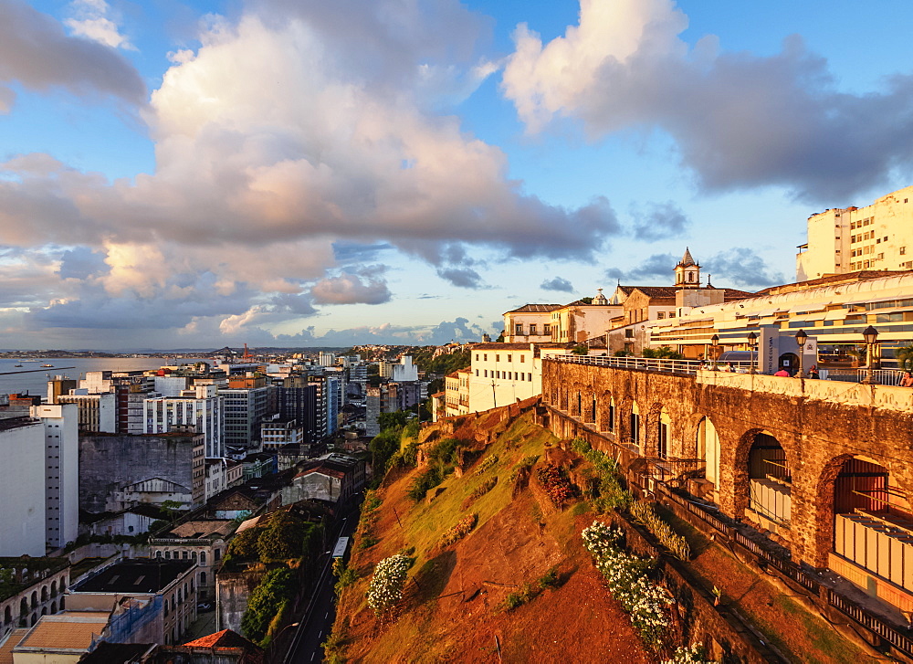 Old Town at sunset, Salvador, State of Bahia, Brazil, South America