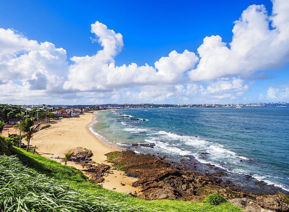 Boa Viagem Beach, elevated view, Salvador, State of Bahia, Brazil, South America