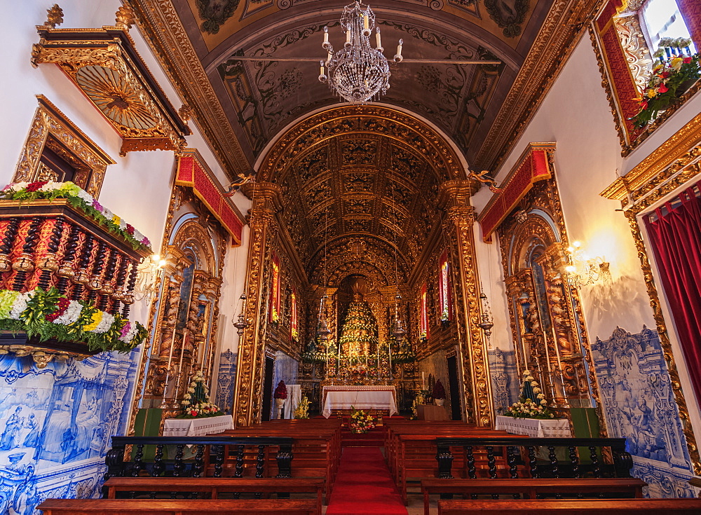 Church of Santo Cristo, interior, Ponta Delgada, Sao Miguel Island, Azores, Portugal, Atlantic, Europe